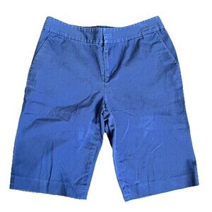 Lauren By Ralph Lauren Women 4P Capri Shorts Pants Blue Cotton